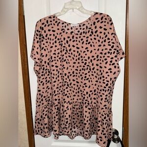 Chic Soul Short Sleeve Peplum Top